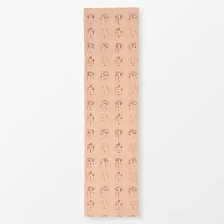 Tischläufer Malerei Gesichter Terracotta