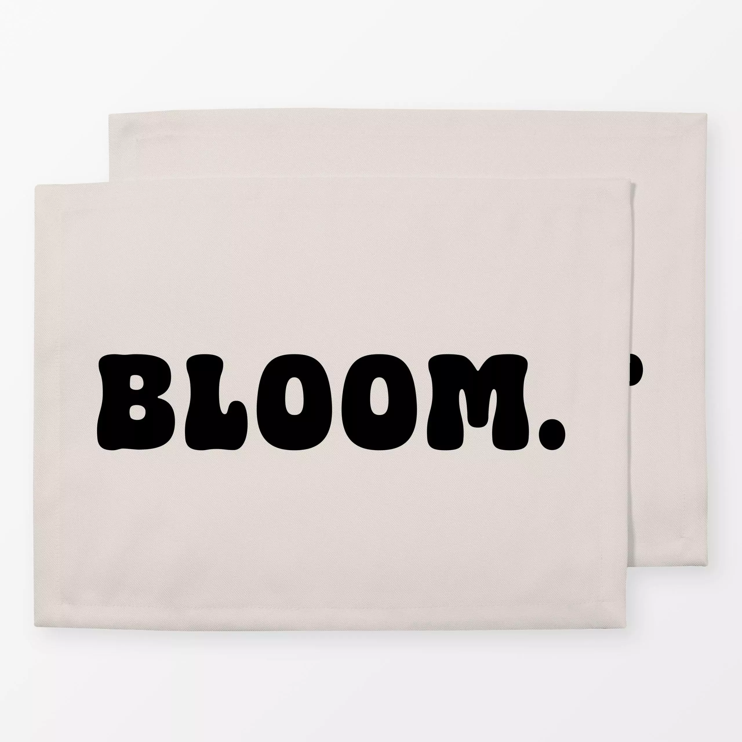 Tischset Bloom, Blumen, Spruch, von Karen Menzenbach