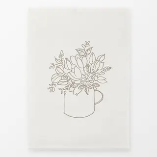 Geschirrtücher Blumentopf - Beige Kollektion