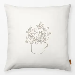 Kissen Blumentopf - Beige Kollektion