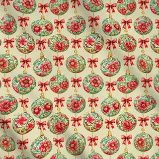 Meterware Vintage Christmas Beige