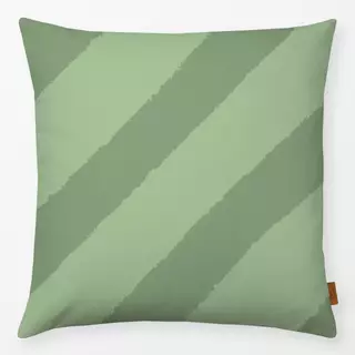 Kissen Diagonal Stripes green