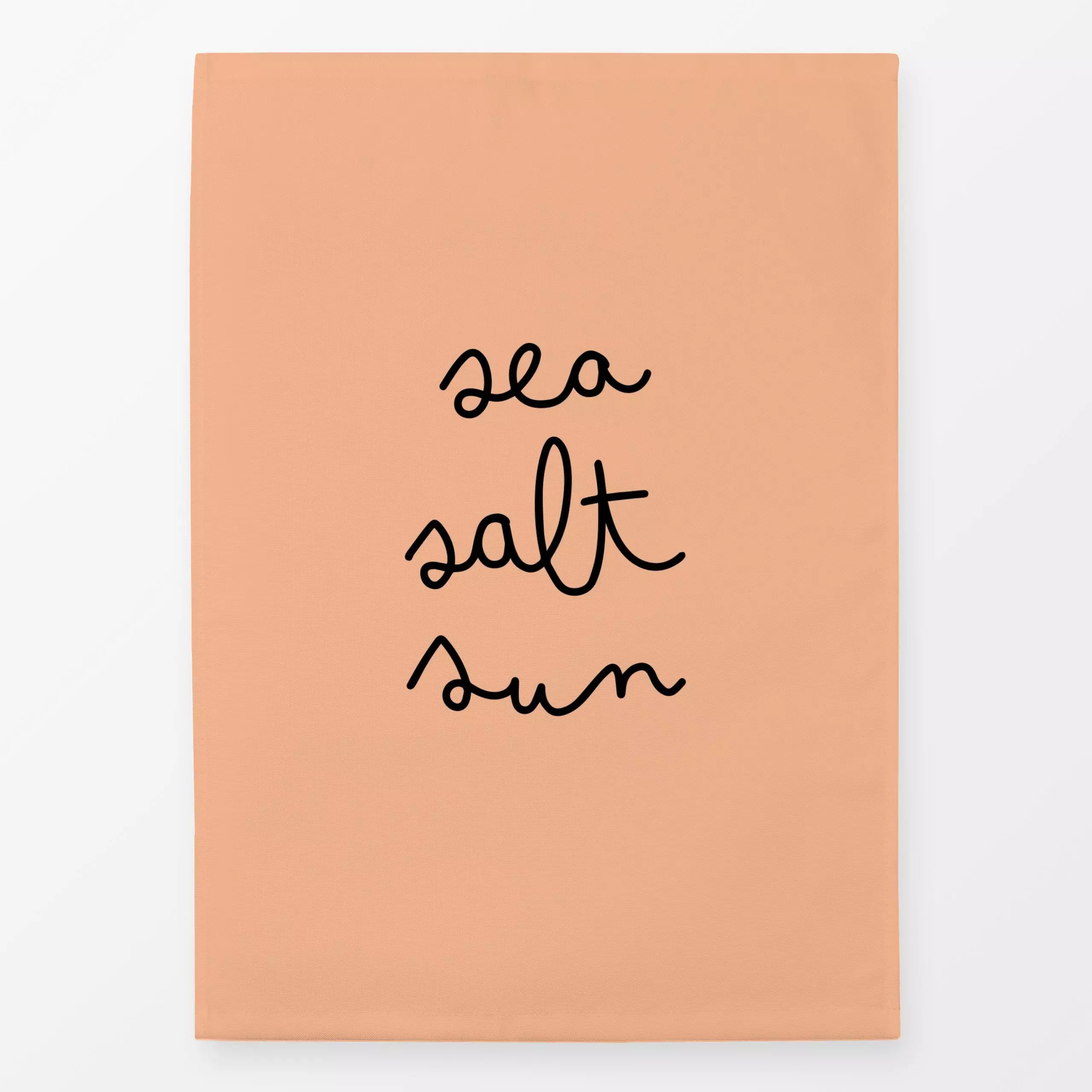Geschirrtücher Sea Salt Sun Orange - Sommer, Sprüche & Schriftzüge - von „textilwerk"; Sonne, Sommer, typografie, summer, Ha...