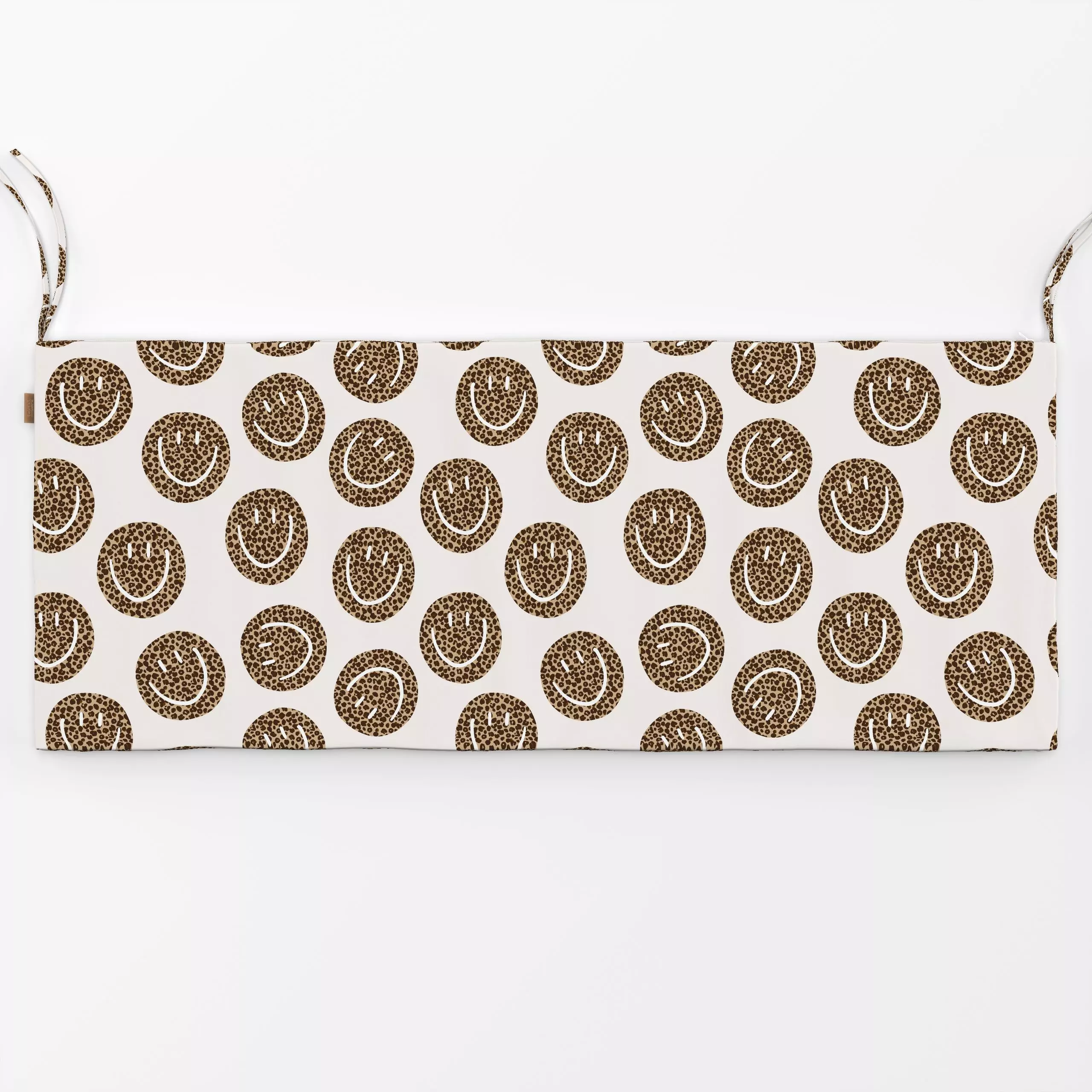 Bankauflage Smile Allover leo - Symbole & Muster - von „Kruth Design"; Leo, geschenkidee, Smiley, kruthdesign, animalprint, ...