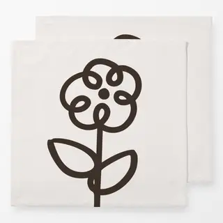 Servietten Daisy Bloom Schwarz