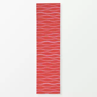 Tischläufer Waves Allover rot