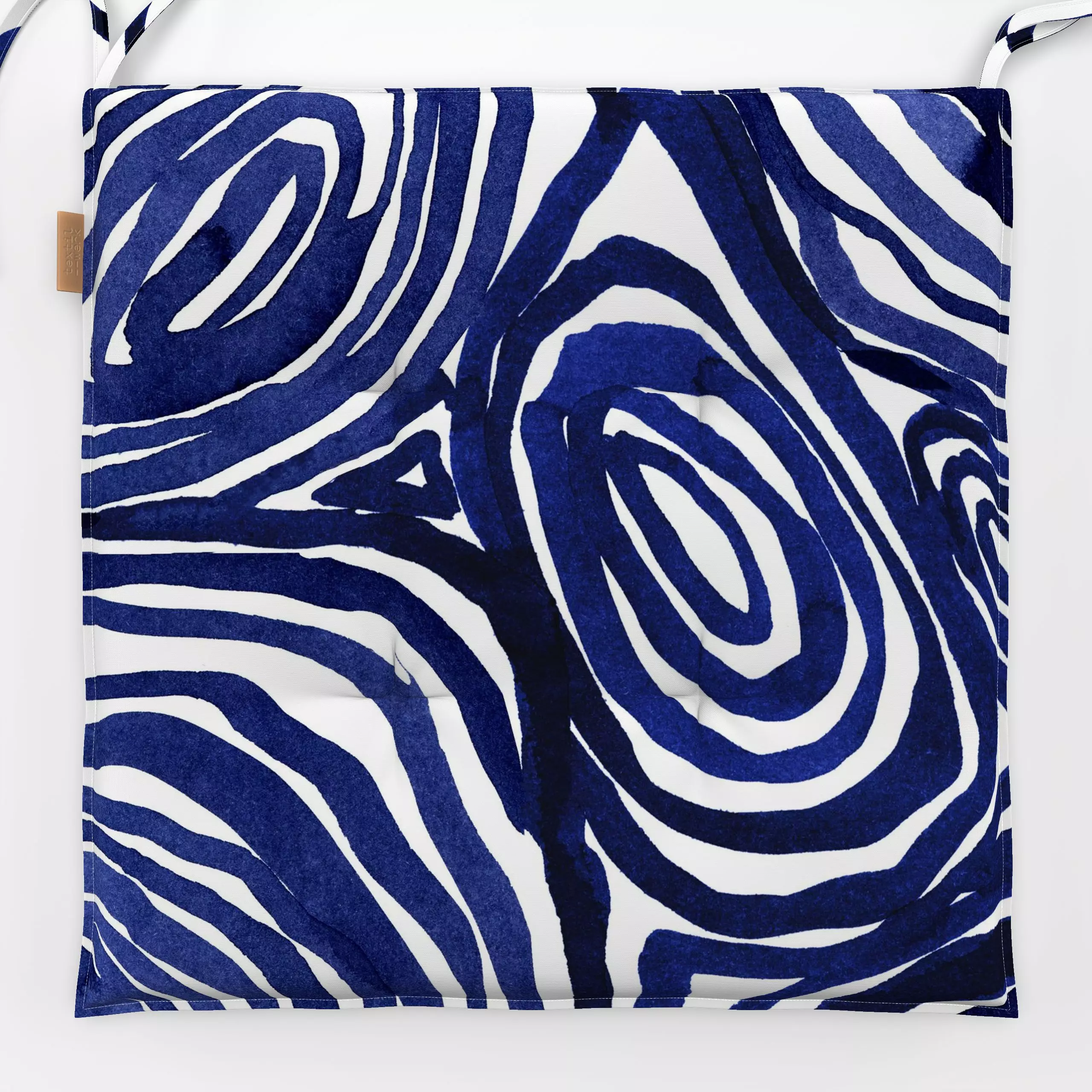 Sitzkissen Seaside Notes 5 - Sommer, Symbole & Muster - von „Janna Schipper"; Aquarell, linie, Pinsel, abstrakt, Meer, Kreis...