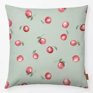 Kissen Herbst Äpfel milky hellgrün