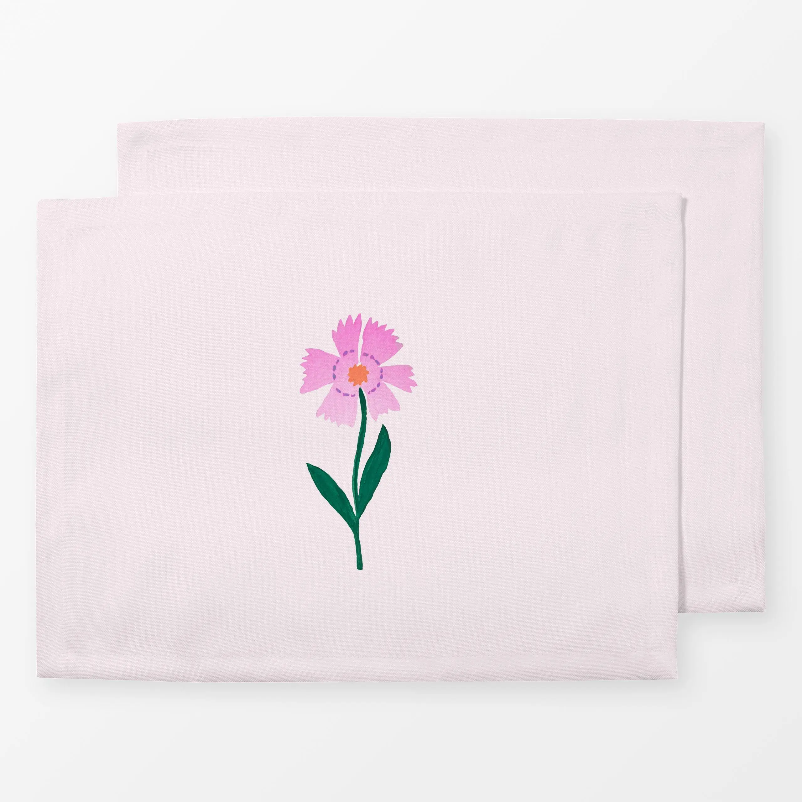 Tischset Spring Flower pink - Blumen & Florales, Frühling, Pflanzen & Botanik - von „Karen Menzenbach"; Aquarell, Blumen, Ga...