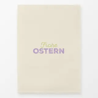 Geschirrtücher Frohe Ostern Typo beige