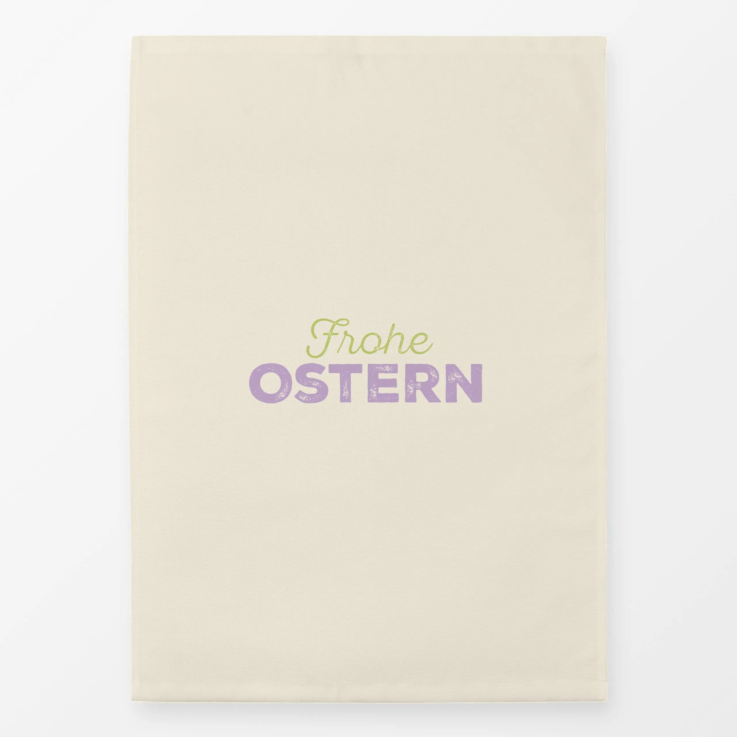 Geschirrtücher Frohe Ostern Typo beige - Frühling, Sprüche & Schriftzüge, Ostern - von „Carolin Vonhoff"; modern, Ostern, ty...