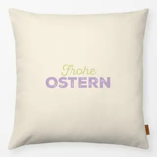 Kissen Frohe Ostern Typo beige