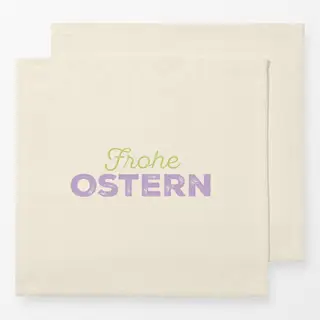Servietten Frohe Ostern Typo beige