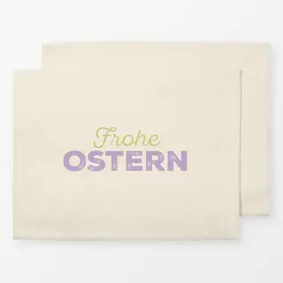 Tischset Frohe Ostern Typo beige