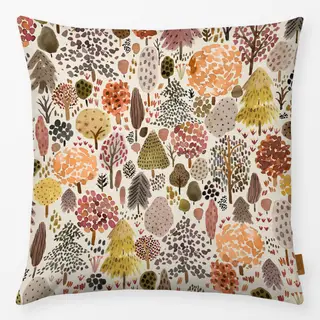 Kissen Autumn Trees Forest Terrakotta