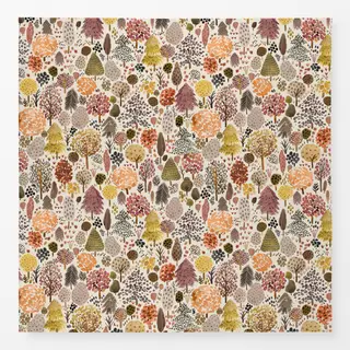 Tischdecke Autumn Trees Forest Terrakotta