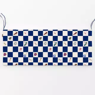 Bankauflage Karo Pool Blau