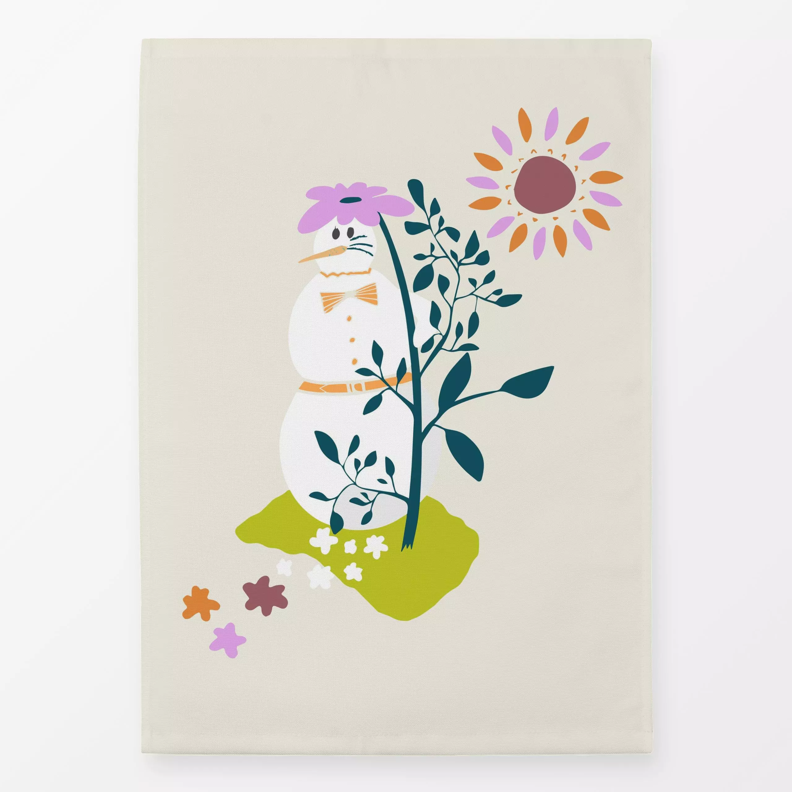 Geschirrtücher Hello Snowmen - Weihnachten, Winter - von „Patries Elisabeth"; Winter, winterdeko, Kindermotiv, Schneemann, h...