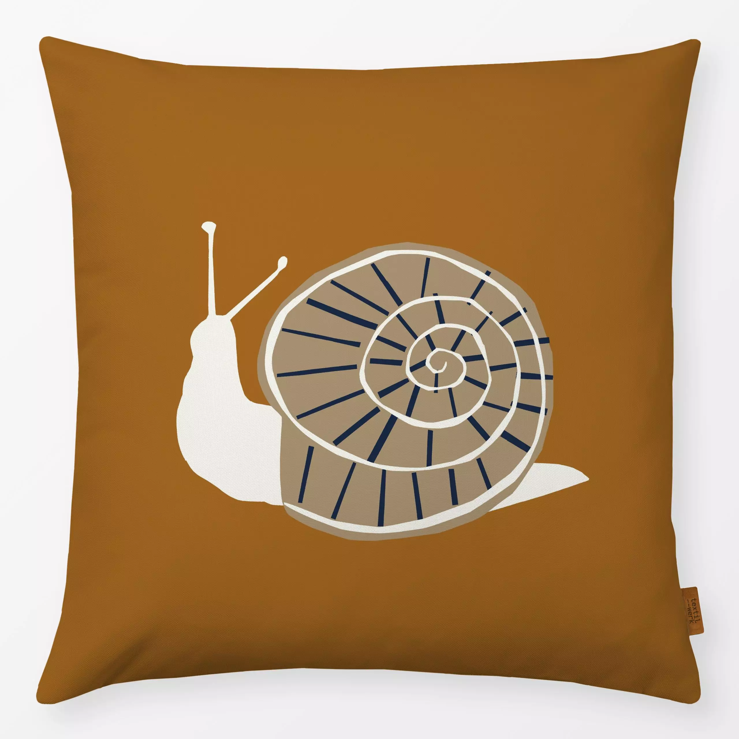 Kissen Schnecke - Herbst, Tiere - von „Julia Schumacher"; Streifen, Wald, Schnecke, Scherenschnitt, Spirale, juliaschumacher...