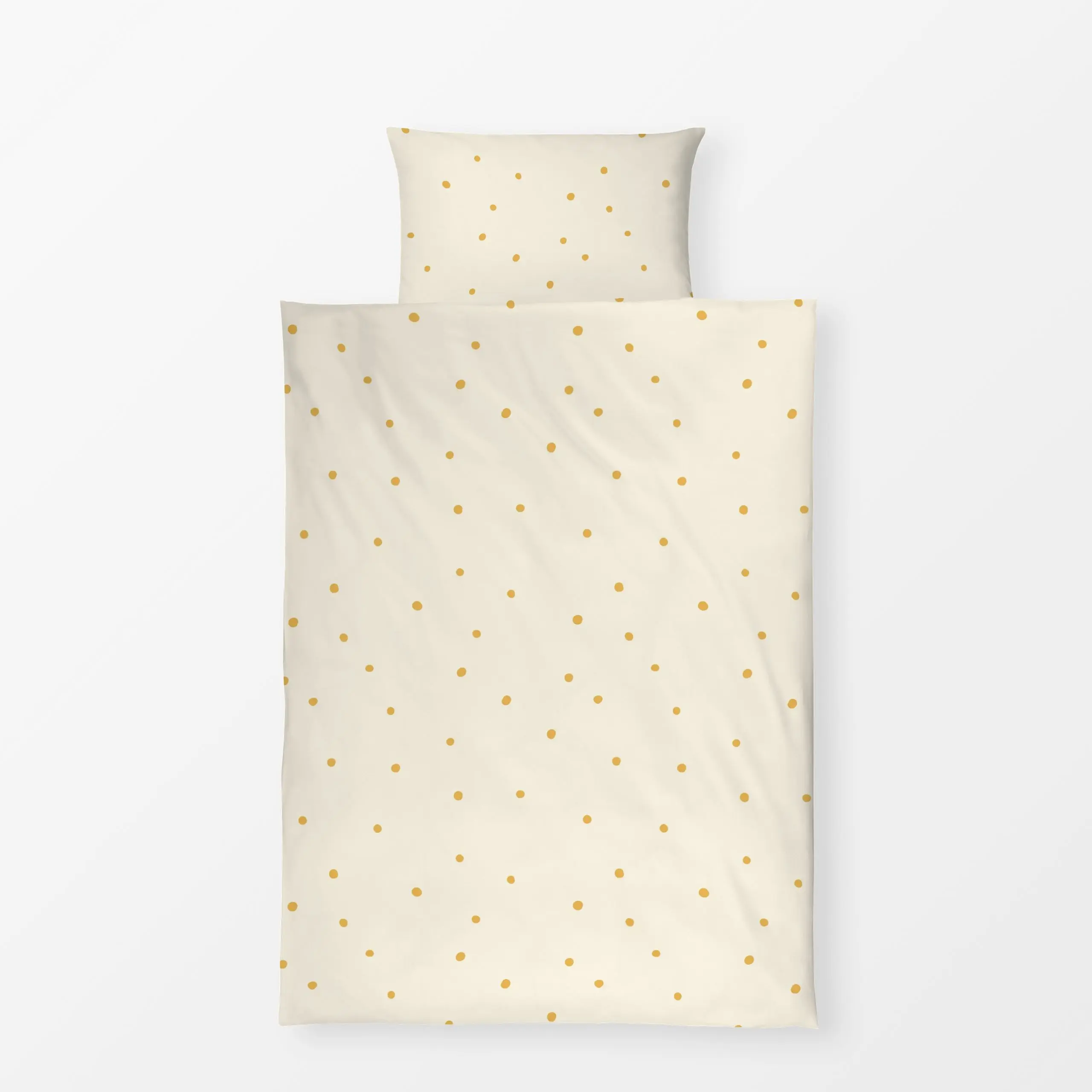 Bettwäsche Kleine Punkte Polka Dots Gelb - Frühling, Symbole & Muster - von „Monika Strigel"; minimal, Punkte, kleingemuster...