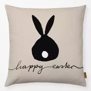 Kissen Osterhase Happy Easter Beige