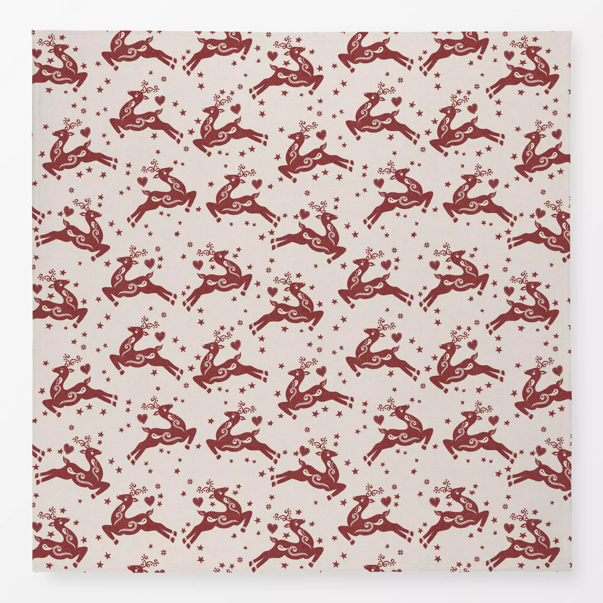 Tischdecke Scandi Folk Rentieren VI - Tiere, Weihnachten, Symbole & Muster - von „Bloomery Decor"; Rentier, Sterne, Weihnach...