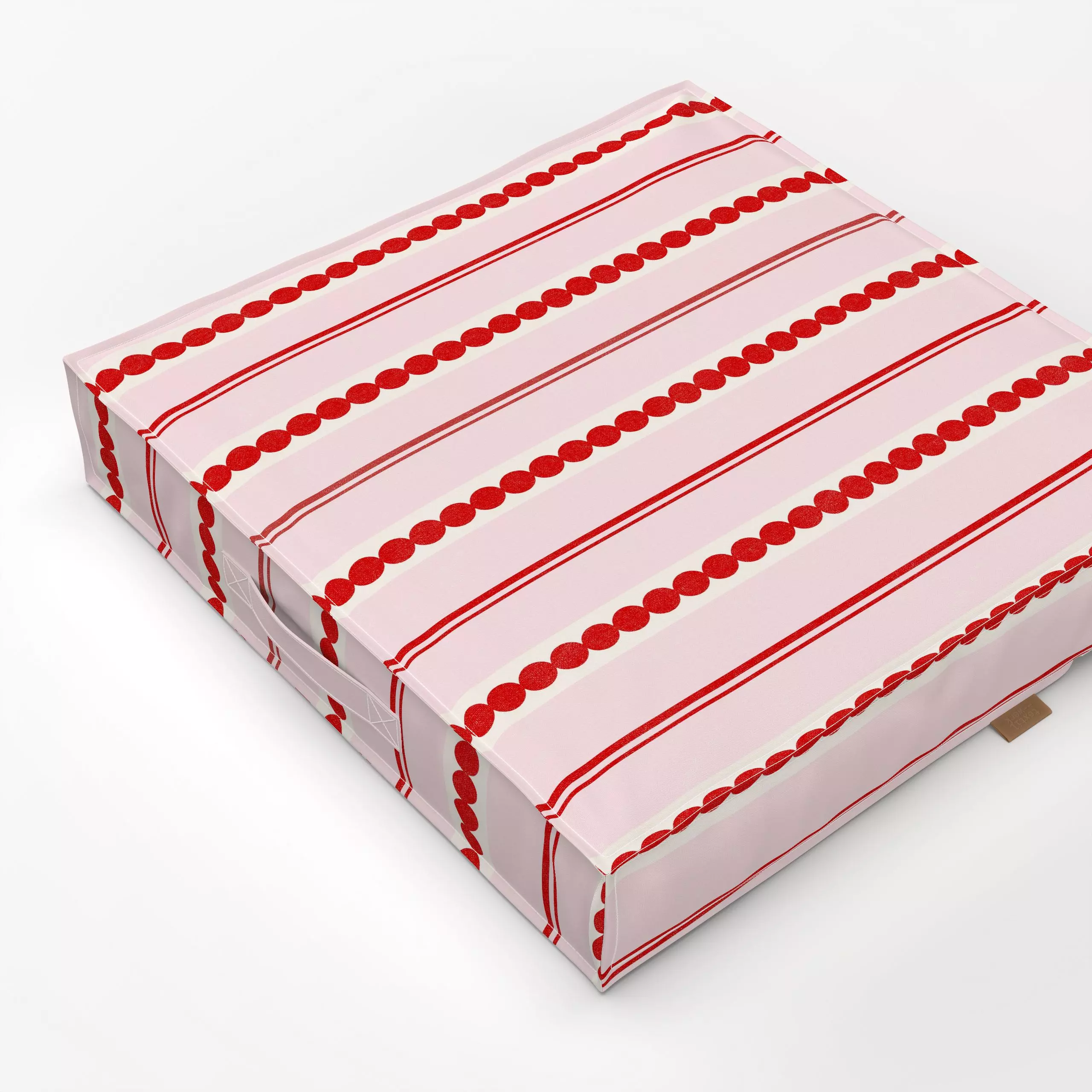 Bodenkissen Retro preppy stripes I - Sommer, Symbole & Muster, Retro & Vintage - von „Bloomery Decor"; Linien, abstrakt, Str...