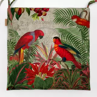 Sitzkissen Papagein im Tropen Dschungel 1