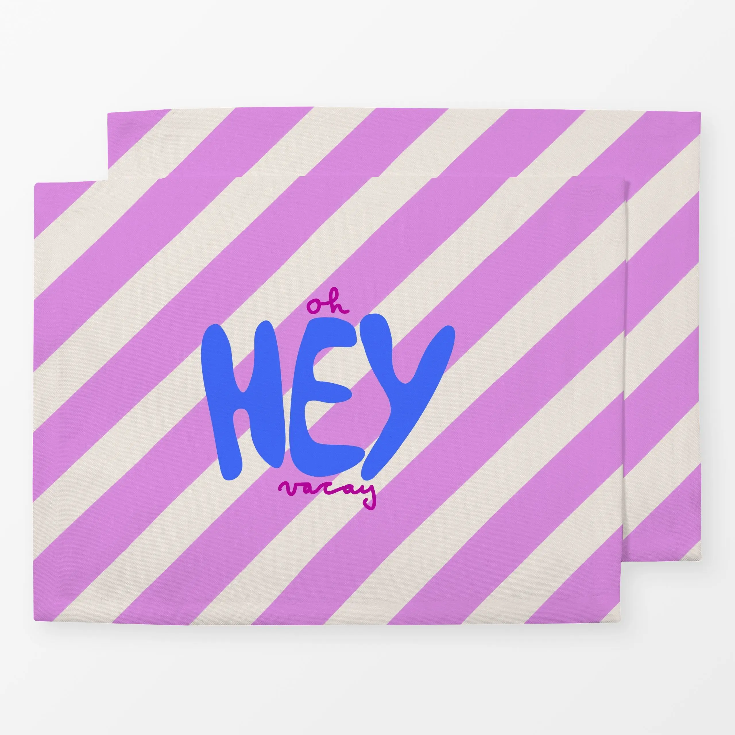 Tischset Oh hey vacay - Sommer, Sprüche & Schriftzüge, Symbole & Muster - von „Sophie Augustin Illustration"; Muster, Sommer...