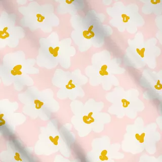 Meterware Gänseblümchen Modern Rosa