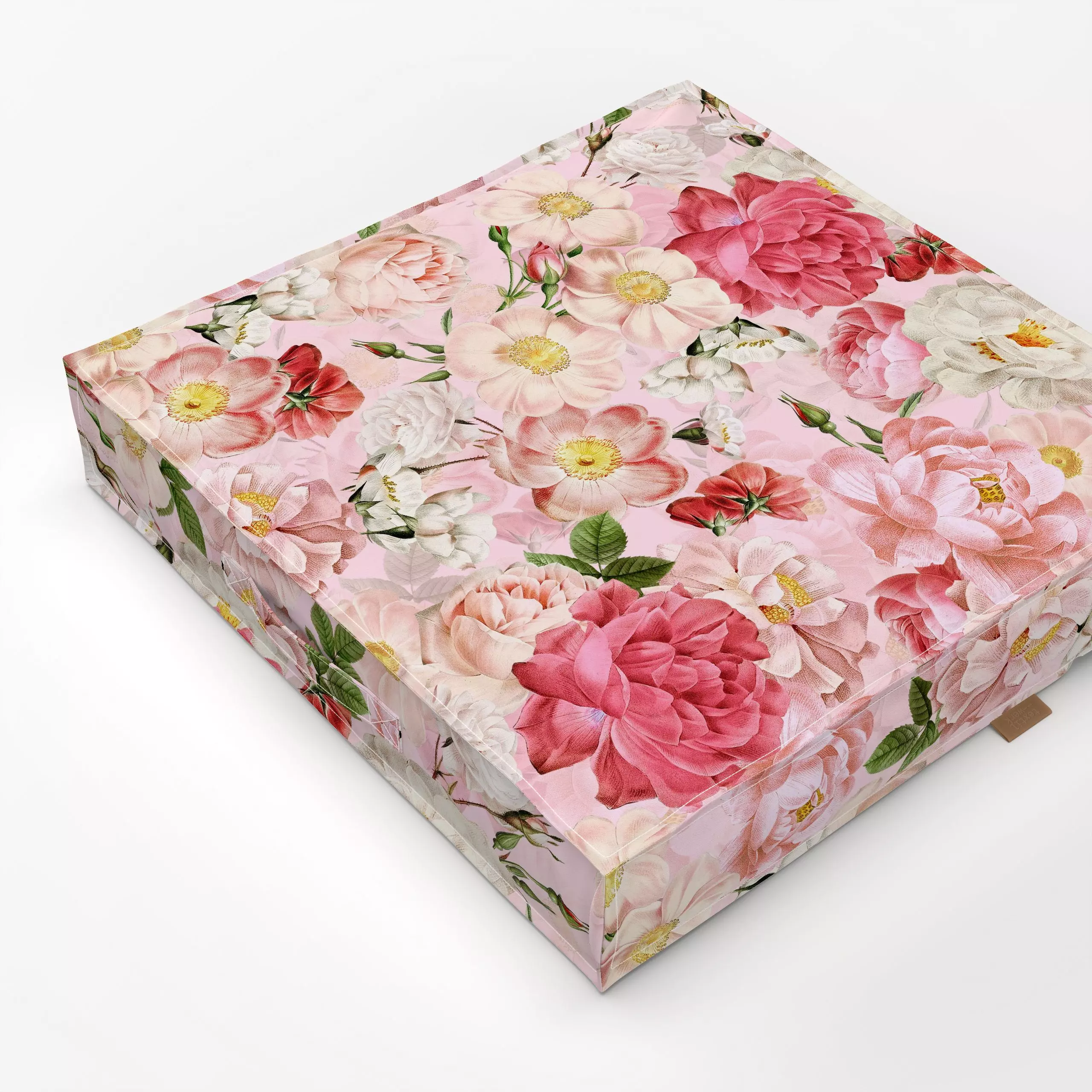 Bodenkissen Redouté Rosen Garten 8 - Blumen & Florales, Retro & Vintage - von „Uta Naumann"; Blumen, Rosen, Garten, Botanisc...