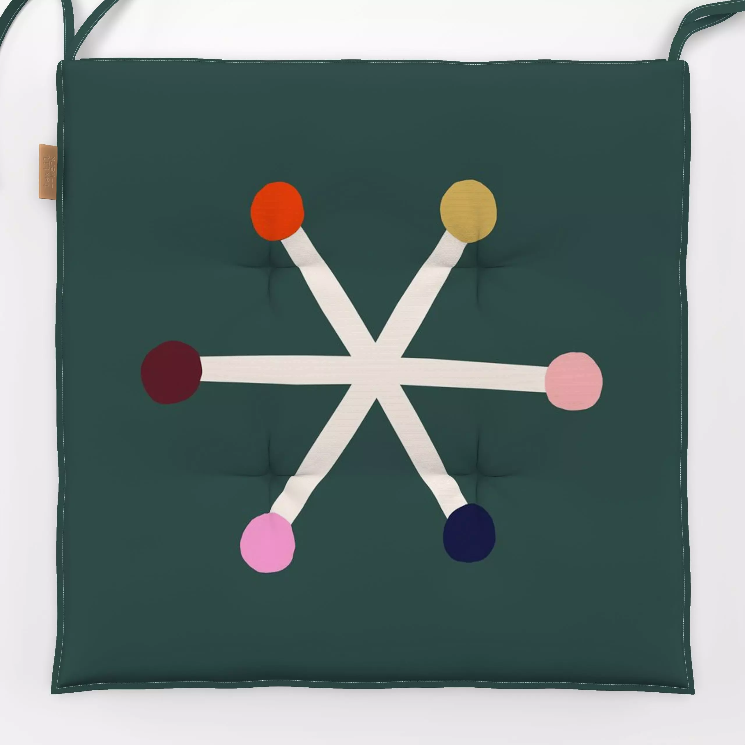 Sitzkissen Schneeflocke - Weihnachten, Winter, Symbole & Muster - von „Maren Gross "; abstrakt, Schneeflocken, Sterne, Weihn...
