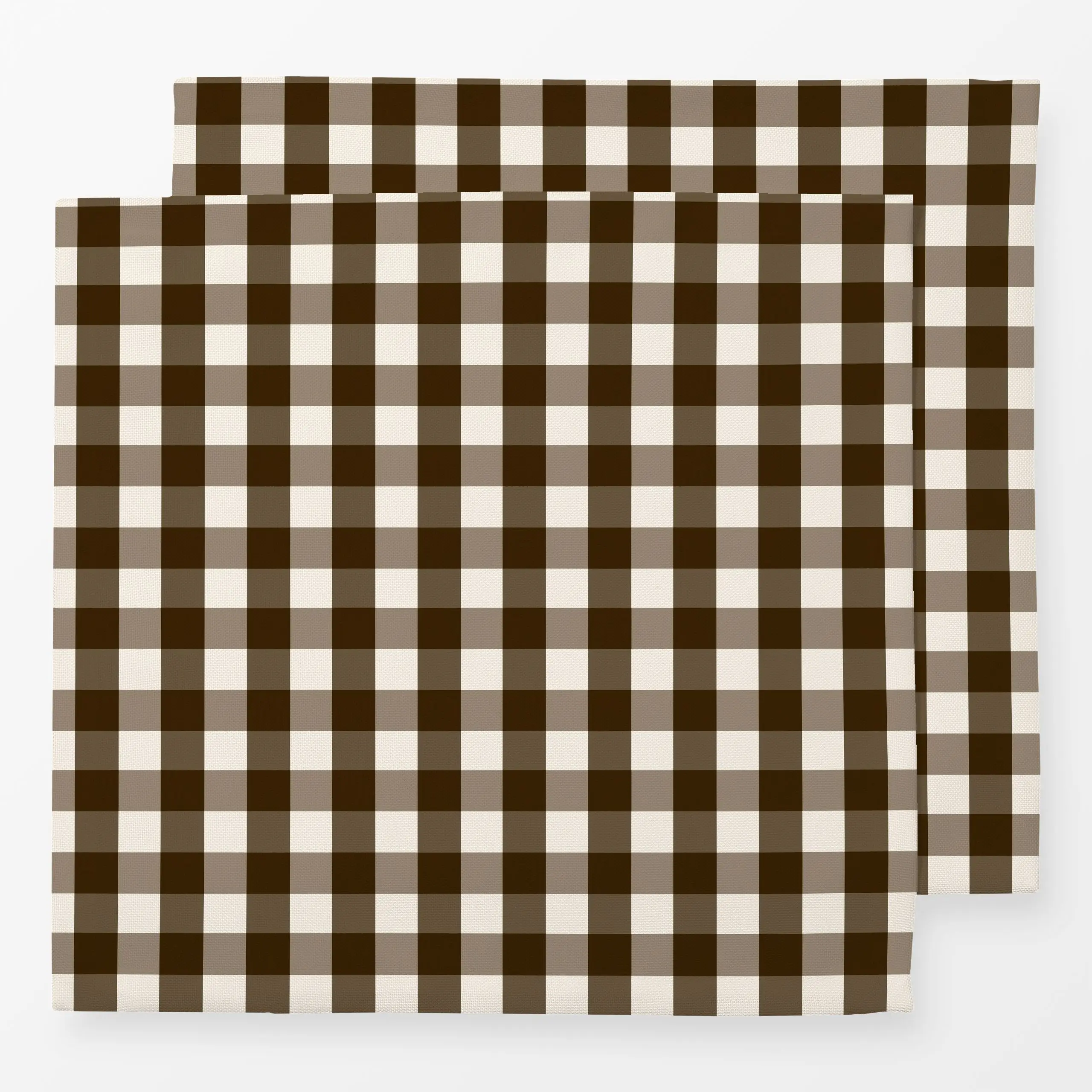 Servietten Gingham soft brown - Weihnachten, Winter, Symbole & Muster - von „Fjord Studio"; Weihnachten, Braunschweig, Winte...