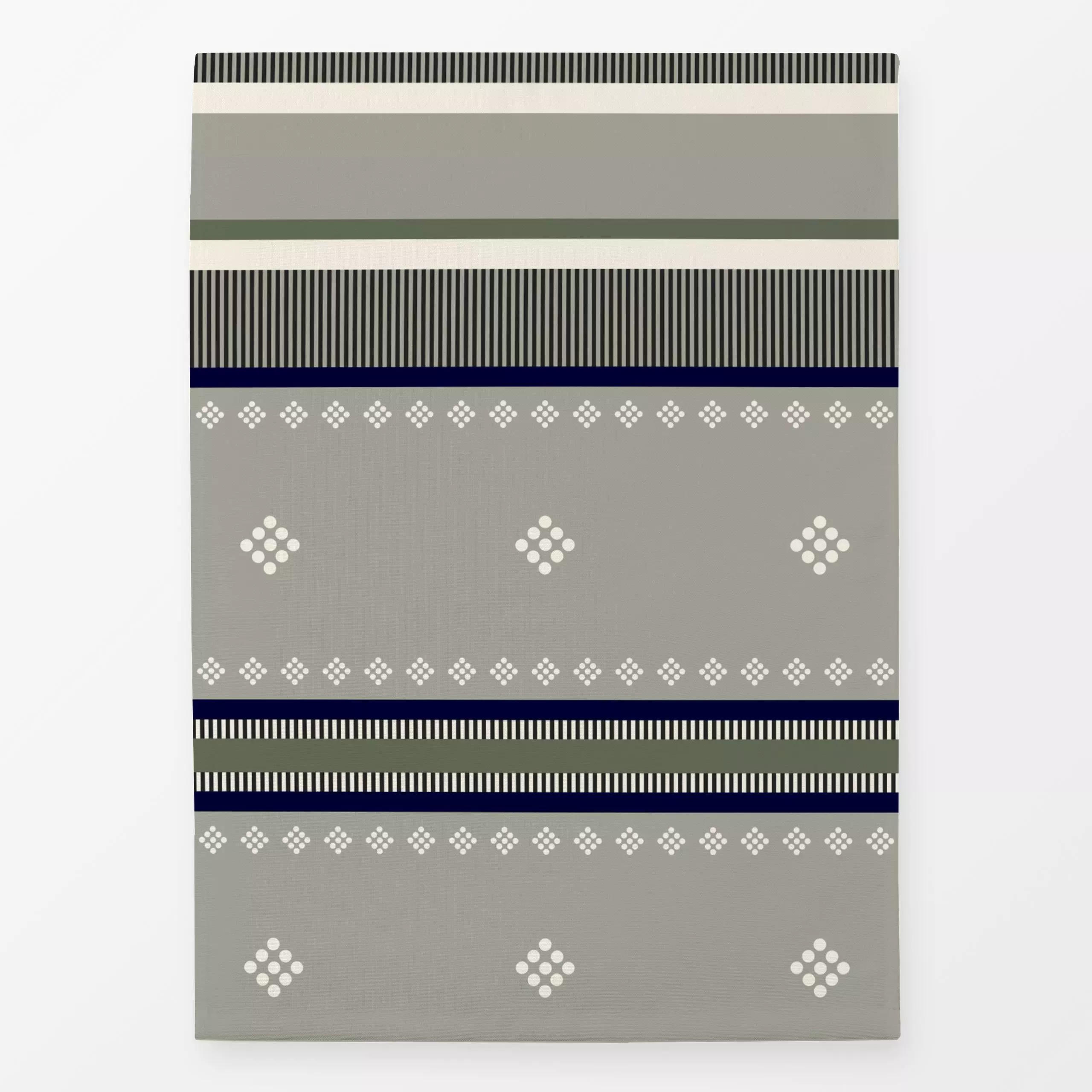 Geschirrtücher Mediterran green grey Boldness - Symbole & Muster - von „Eda Şahin"; Linien, Streifen, mediterran, Ethno, tra...