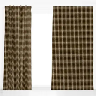 Dekovorhang Calm Christmas grid soft brown