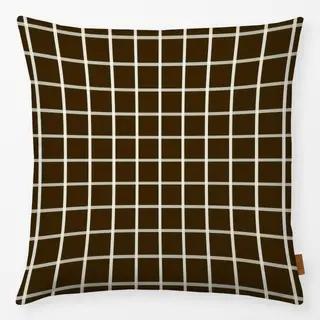 Kissen Calm Christmas grid soft brown