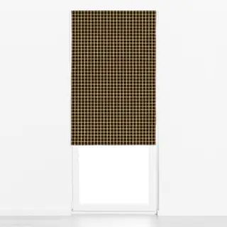 Raffrollo Calm Christmas grid soft brown