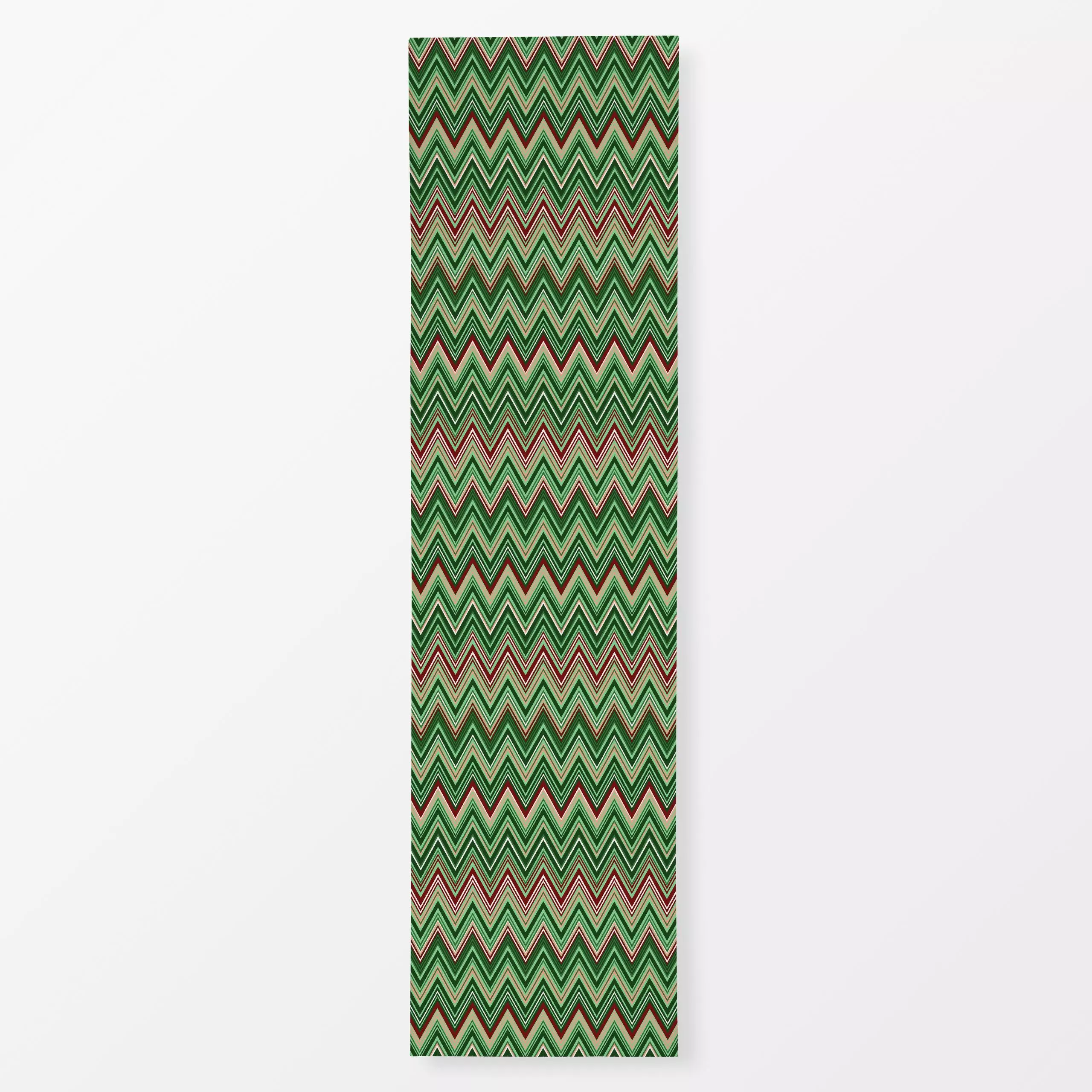 Tischläufer Chevron Grün, gemustert, von Studio Kesse x sweetlivinginterior