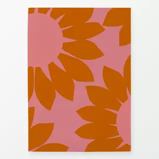 Geschirrtücher Sonnenblumen Orange Pink