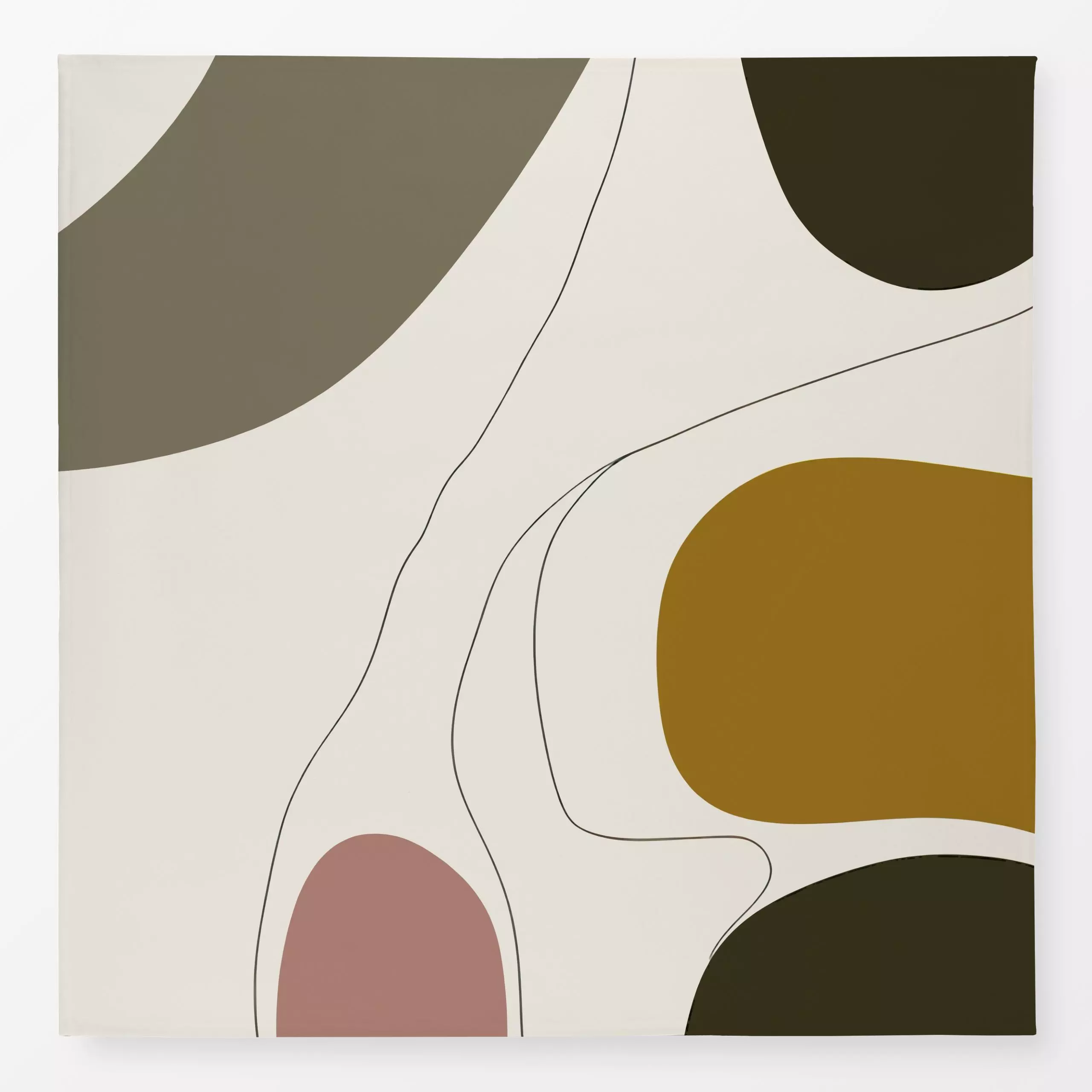 Tischdecke Abstrakt Herbst 2 - Symbole & Muster, Retro & Vintage - von „Uta Naumann"; minimal, Linien, abstrakt, modern, for...