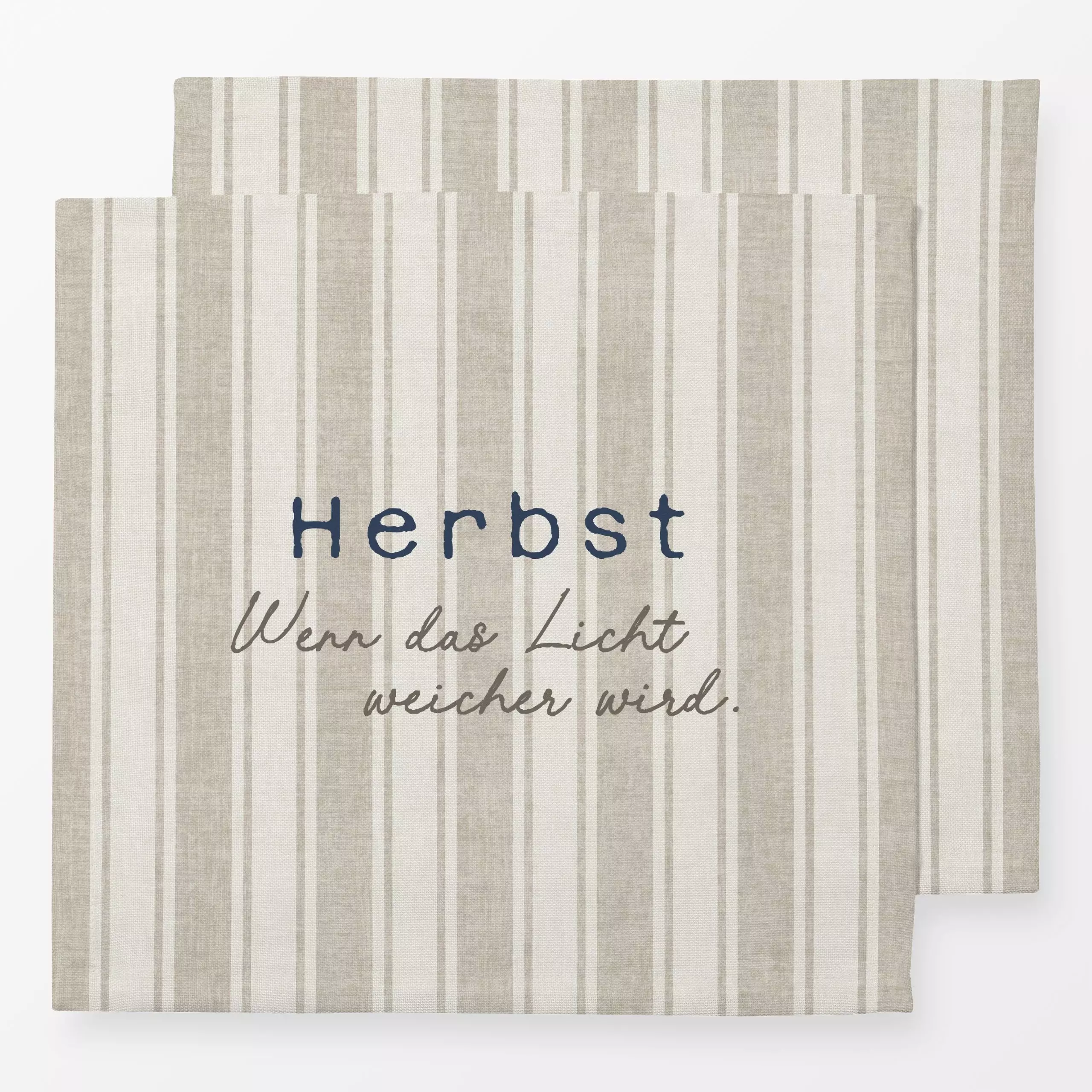 Servietten Herbst gestreift Textur - Herbst, Sprüche & Schriftzüge, Symbole & Muster - von „Katrin Graff"; Herbst, Scandi, l...