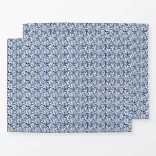 Tischset Muschel dunkelblau