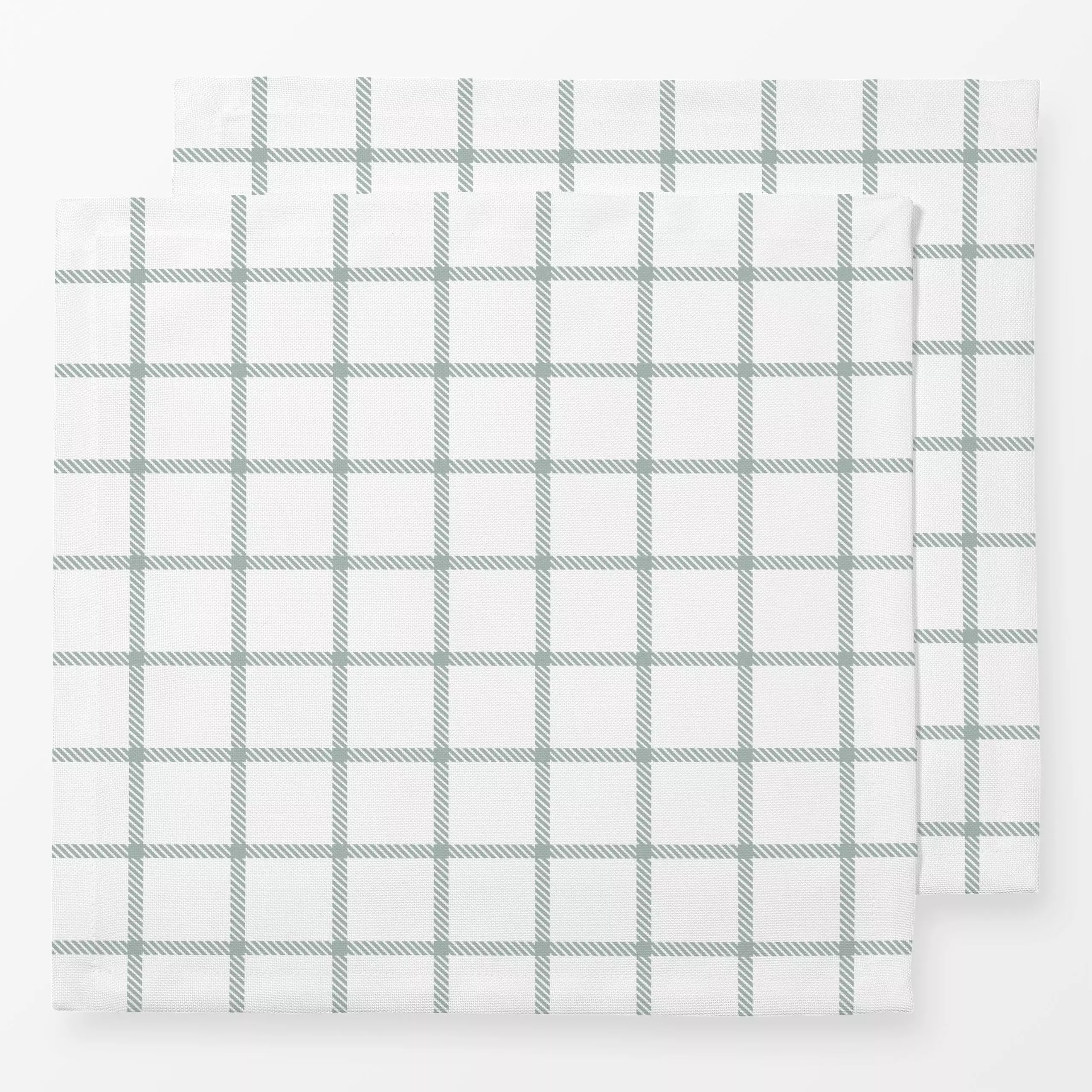 Servietten Karo graublau 1 - Sommer, Symbole & Muster - von „Uta Naumann"; Muster, Geometrisch, modern, vintage, Karo, patte...