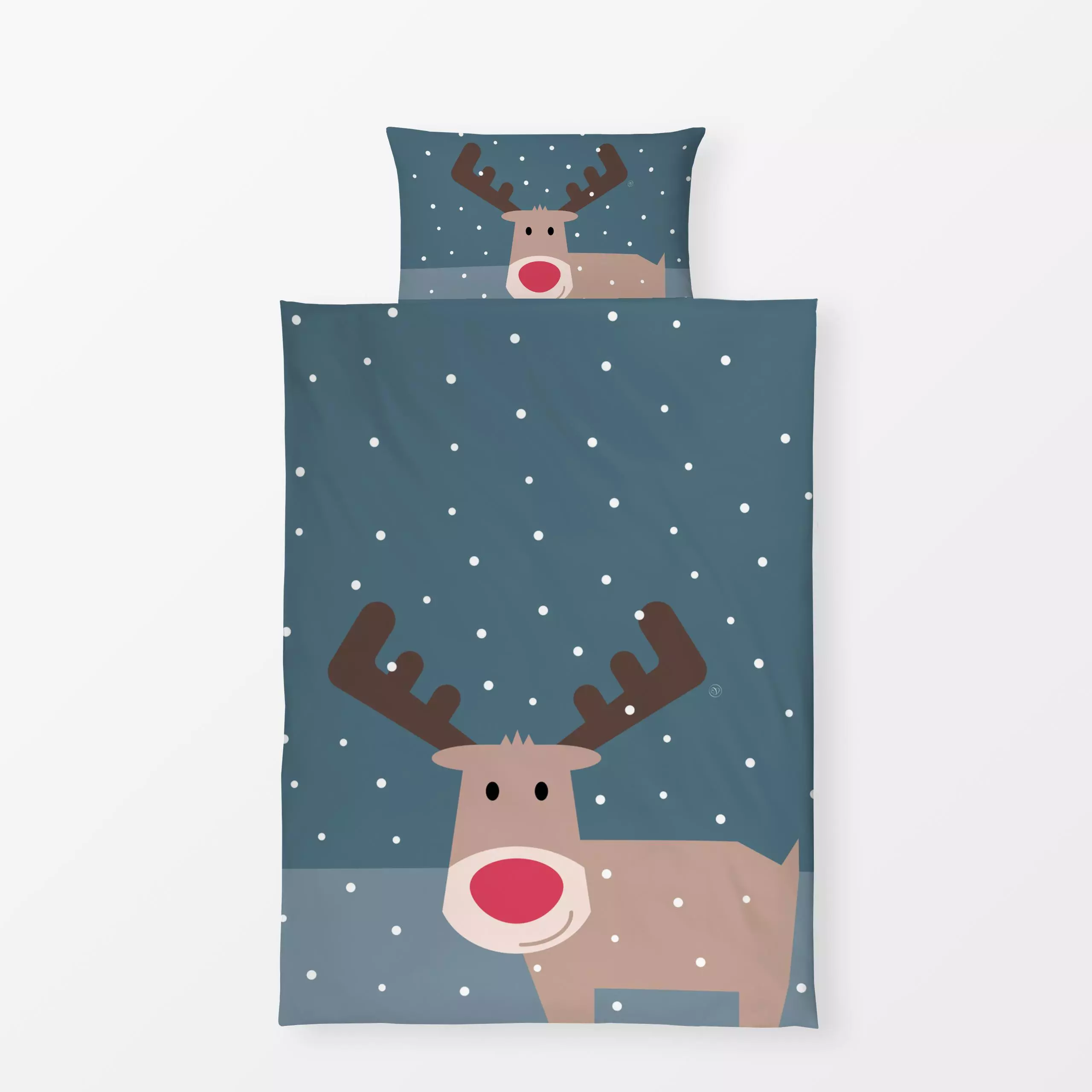 Bettwäsche Rudi Rentier - Kinderzimmer & Motive für Kinder, Tiere, Weihnachten - von „Carolin Vonhoff"; Kinder, Rentier, Sch...
