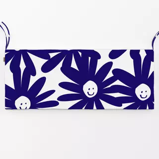 Bankauflage Happy Flowers blau
