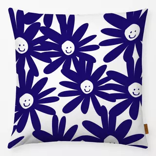 Kissen Happy Flowers blau