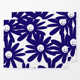 Tischset Happy Flowers blau