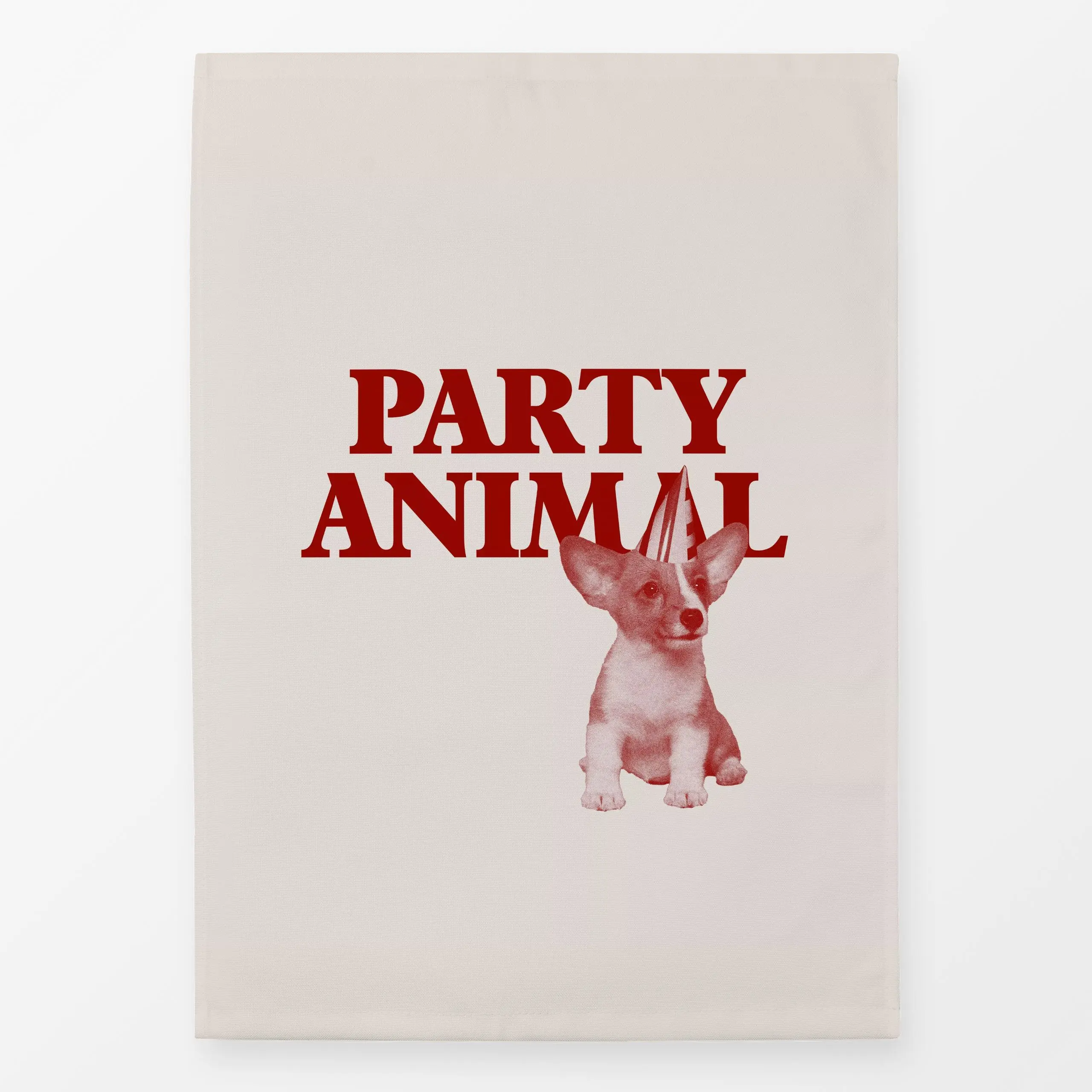 Geschirrtücher Party Animal - Tiere, Anlässe - von „textilwerk"; Retro, Hund, Geschenk, Weihnachtsdeko, geschenkidee, weihna...
