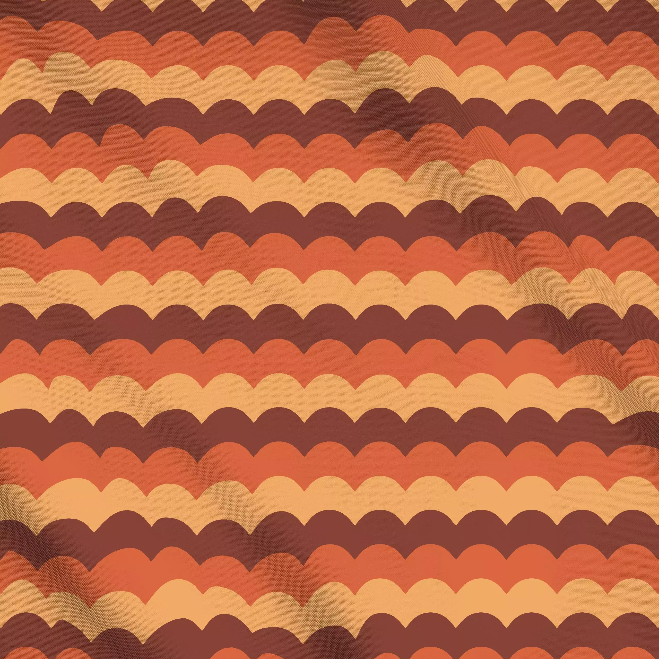 Meterware Herbst Retro Wellen Rot - Herbst, Symbole & Muster - von „Mareen Heinz"; Retro, wellen, vintage, Herbstdeko, organ...