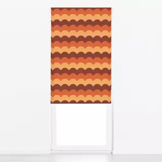 Raffrollo Herbst Retro Wellen Rot